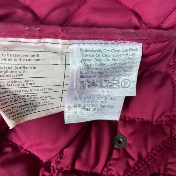 Eddie Bauer Goose Down 650 Fill Women’s Jacket size M in Raspberry - Picture 9 of 11